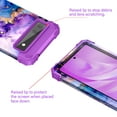 thumbnail image 3 of Casetego for Google Pixel 6A Case (2022),Marble Heavy Duty Shockproof Protection Hard Plastic+Silicone Rubber Hybrid 3 in 1 Drop Protective Cover,Purple Marble, 3 of 8