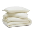 thumbnail image 3 of Superior Carmen 100% Cotton Relaxed Wash Duvet Cover Set, Full/ Queen, Ivory, 3 of 11