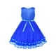 thumbnail image 2 of Vestido de Niña Florista Azul Cobalto con Cinturón para Boda Fiesta Dama de Honor 5 Años, 2 of 9