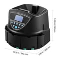 thumbnail image 3 of VEVOR USD Coin Sorter, Coin Counter Machine for 5 Kinds of USD Coins, Coin Sorter and Wrapper Machine Holds up to 2000 Coins, Screen Display Coin Storage Included 5 Coin Tubes and Boxes, 3 of 9