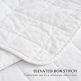 thumbnail image 4 of EVERGRACE 100% Cotton Box Stitch Quilt Bedding Set Queen Size 3 Pieces, Garment-Washed Lightweight Soft Cozy Coverlet, Quilted Bedspread Sets with 2 Shams for All Season, Bright White, 4 of 9