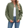 thumbnail image 2 of Wevis Autumn Zip Up Jacket for Women Long Sleeve Stand Collar Short Coat Casual Loose Fall Coat, 2 of 6