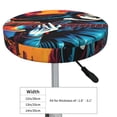 thumbnail image 4 of Daiia Rock Skull Singer Stool Covers Round,Round Bar Stool Covers Waterproof Bar Chair Covers Washable Stool Cushion Slipcover for 12-14 Inch Chair-14 inch, 4 of 7