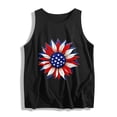 thumbnail image 5 of Zynoxe Womens Patriotic Tank Tops Fashion Sleeveless Independence Day T Shirts for Women Casual Summer Round Neck Graphic Tees (#04 Black,M), 5 of 5