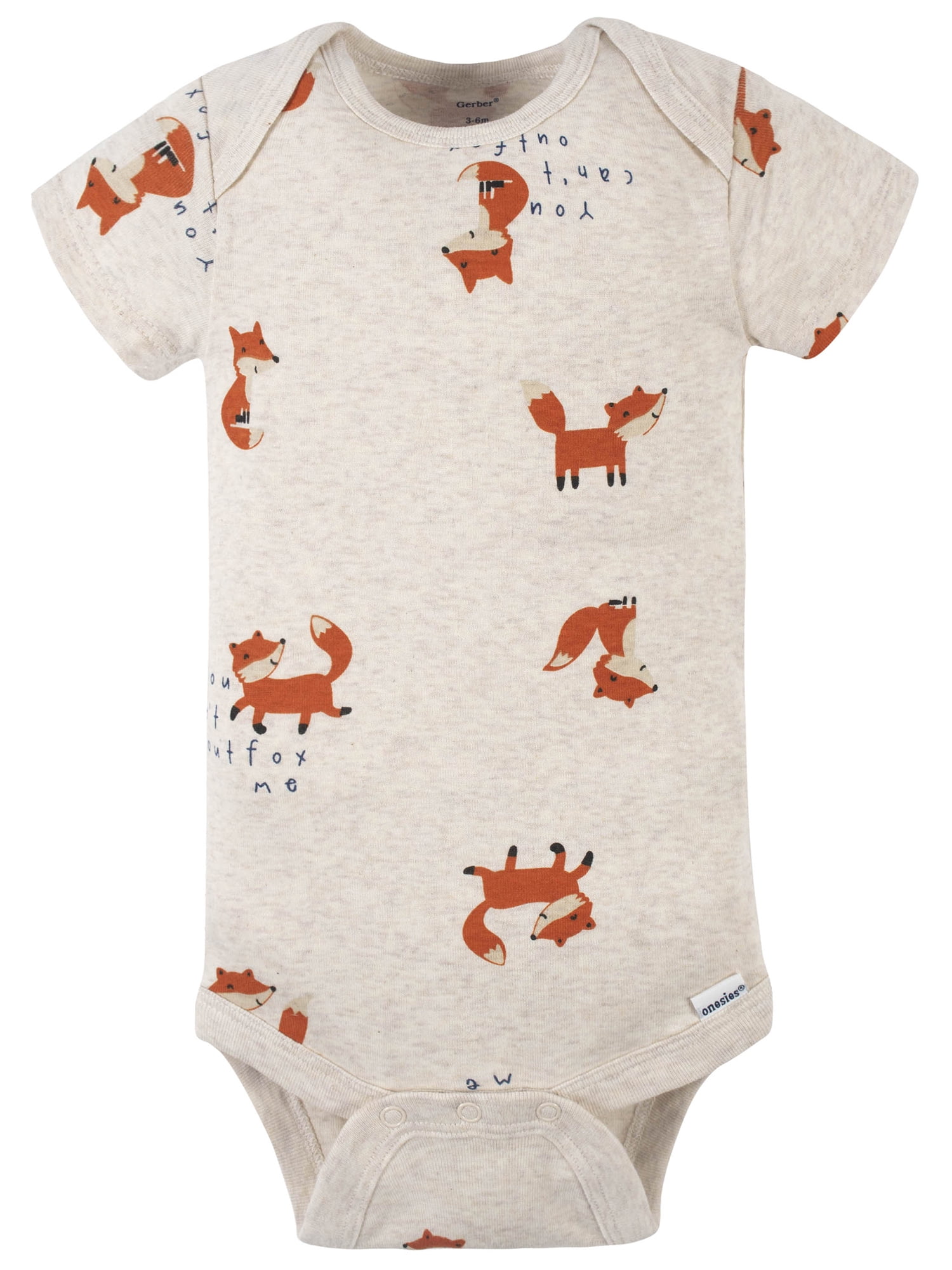 Baby Neutral Short Sleeve Onesies Bodysuits, 4-Pack, Sizes Newborn - 24 Months