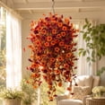 thumbnail image 6 of Artificial Fall Hanging Basket, 2-Pack of 29-inch Faux Silk Wisteria and Brown Leaf Plant for Outdoor Porch, Wall and Patio Decor, 6 of 7