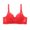 Red, variant on Gymayou Women Plus Size Lace Adjustment Bra Underwire Support Push Up Bra Full Coverage Bra Breathable Everyday Comfort Underwear Beige 36
