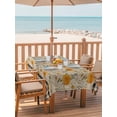 thumbnail image 2 of Outdoor Tablecloth with Umbrella Hole for Patio/Picnic/Party/Camping, Spring Daisy Waterproof Table Cloth Rectangle Table Cover Washable, Country Vintage Yellow White Floral Leaf Plaid (60"x 120"), 2 of 8
