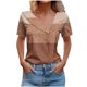 thumbnail image 1 of Tops de Algodón para Mujeres Cuello en V Casual de Manga Corta, Imitación Algodón Primavera Y Blusa de Verano, 1 of 5
