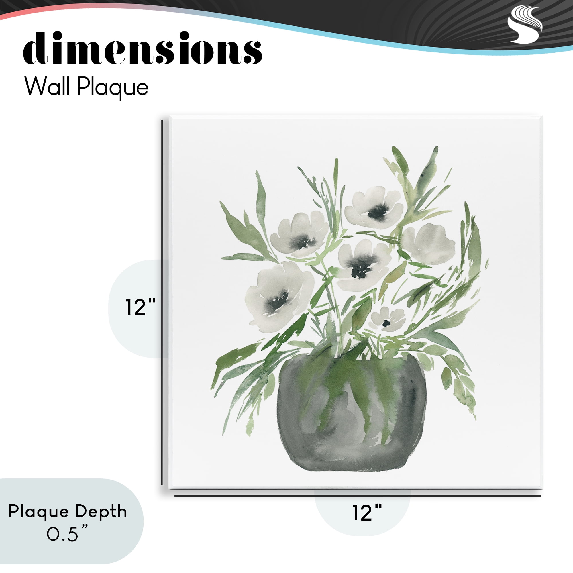 Stupell Industries Soft White Anemones Wall Plaque Art, design by Lucille Price