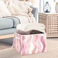 thumbnail image 3 of Yayeee Collapsible Cube Storage Bin with Lid Fabric Closet Decorative Basket with Handles, Soft Brown Pattern, 3 of 7