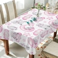 thumbnail image 4 of GZHJMY Pink Sheep Tablecloth, Rectangle Waterproof Washable Polyester Table Cover for Picnic Dinner Holiday Party Decor, 60 x 90 Inch, 4 of 7