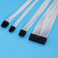 thumbnail image 4 of 2x Kit de cables de extensión básicos; 2 uds Atx 24pin/eps 4 + 4pin/pci-e 8pin/pci-e 6pin Cable de extensión de alimentación, 4 of 5