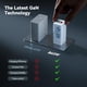 thumbnail image 5 of Cargador Bwine de pared GaN de 65 W, USB C, 3 puertos, con cable de 1,2 m, blanco, 5 of 9