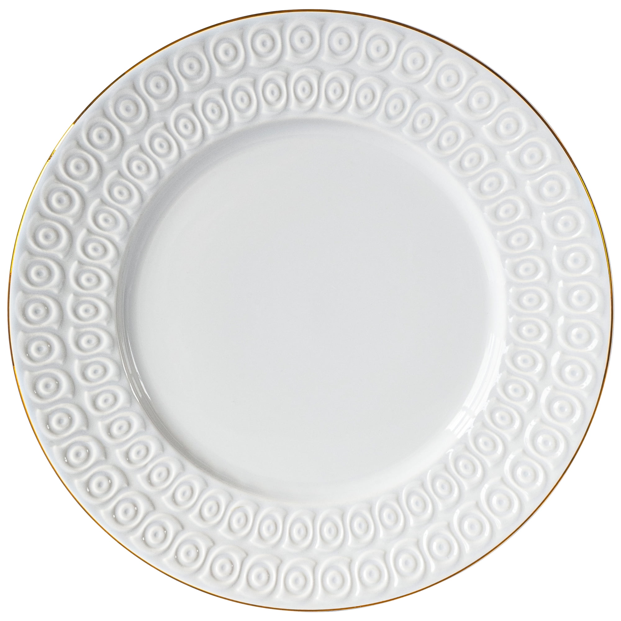 Sofia Home 4 Pack White Stoneware Dinner Plates by Sofia Vergara