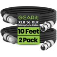 thumbnail image 1 of Cable de micrófono GearIt XLR macho a hembra, 3 pines, 3 m, 2 unidades, 1 of 9
