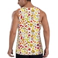 thumbnail image 3 of Fotbe Colorful Leaves Pattern Men's Quick Dry Workout Tank Top Gym Muscle Tee Fitness Bodybuilding Sleeveless T Shirt Breathable Workout Shirt-Large, 3 of 9
