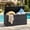 Black, variant on Costway 180 Gal Outdoor Deck Box, All-Weather Lockable Storage Bin with Lid and Handles Gray