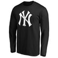 thumbnail image 2 of Men's Black New York Yankees Official Team Logo Long Sleeve T-Shirt, 2 of 3