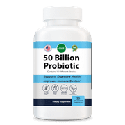 GHS Probiotic 50 Billion Probiotic CFU Contains 15 Different Strains of Probiotics also contains Prebiotic Supports Digestive Health, Improves Immune System