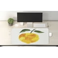 thumbnail image 2 of Yellow and Orange Computer Mouse Pad, Hand Drawn Lemon Watercolors Summer Organic Food Natural Product, Rectangle Non-Slip Rubber Mousepad X-Large, 35" x 15", Yellow Orange Green, by Ambesonne, 2 of 2