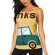 thumbnail image 1 of Fotbe Happy Thanksgiving Day Blusas Sin Mangas para Mujer – Estilo Casual, Corte Suelto, Slim-Fit, Cuello Redondo Deportivo, Tops de Verano para Gimnasio y Yoga-Small, 1 of 7