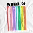 thumbnail image 2 of Popfunk Wheel of Fortune Logo Color Blend White Unisex Adult Long-Sleeve T Shirt, White, X-Large, 2 of 4