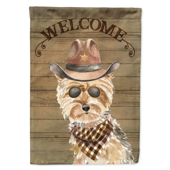 Carolines Treasures CK6380GF Yorkshire Terrier 2 Country Dog Flag Garden Size  Small multicolor