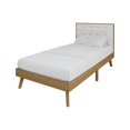 thumbnail image 6 of Castle Place Elegant Mid-Century Wooden Twin Platform Bed, Light Oak, 6 of 8