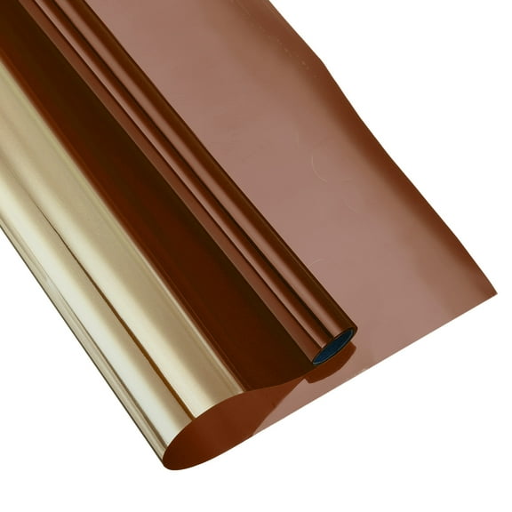 Uxcell Window Privacy Film, One Way Daytime Privacy Heat Blocking Static Cling Window Tint, Brown, 17.7x39.4 Inch