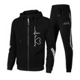 thumbnail image 3 of Nuevo conjunto de chándal con cremallera para hombre, chaqueta informal estampada y pantalones ajustados, sudaderas con capucha para correr en el gimnasio, ropa de lujo de otoño 2024, 3 of 3