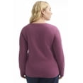 thumbnail image 2 of June & Vie Women's Plus Size Long-Sleeve Crewneck One + Only Tee, 2 of 5
