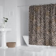 thumbnail image 2 of Black and Tan Leopard Print Shower Curtain 84"x72" ,Bathroom Decorative Shower Curtains Set with 12 Hooks,Modern Waterproof Washable Shower Curtain, 2 of 6
