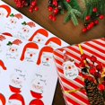 thumbnail image 3 of KAIYANG 8 hojas de 72 piezas de pegatinas para etiquetas navideñas, pegatinas para etiquetas con nombres, en diseños variados de Papá Noel con una linda sonrisa para envolver regalos festivos y fiesta, 3 of 5