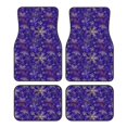thumbnail image 1 of Fotbe blue purple Snowflake Juego de 4 Tapetes para Auto con Estampado – Alfombrillas de Goma Reforzada, Diseño Antideslizante, Protección para Todo el Año – Vehículos, Autos, Camionetas y SUVs, 1 of 7