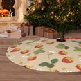thumbnail image 6 of Yiaed Floral Strawberr Print Christmas Tree Skirt , Tree SkirtsTree Mat for Christmas Winter Holiday Indoor Decorations-48", 6 of 7