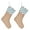 Polka dot green, variant on PatungKu Set of 2 Burlap Christmas Socks Large Capacity Stocking Gifts Bag Ornament Colorful Hanging Decoration Candy Container