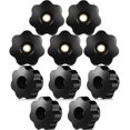 thumbnail image 1 of Star Shape Hand Knobs 7-Star Thread Through Hole Knob Female Thread Nut Clamping Knob Replacement Grip Assortment Kit for Woodworking Fixtures and Fixtures (10 Pieces), 1 of 7