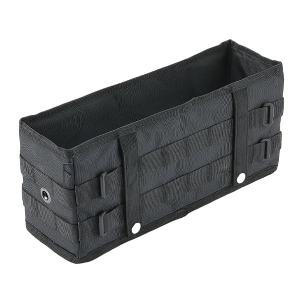 Bolsa de almacenamiento lateral para mesa de acampada, caja de almacenamiento plegable para exteriores, para barbacoa en el patio trasero Negro