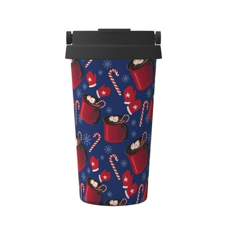 

Junzan Hot Cocoa Snowflake Mittens for Stainless Steel Vacuum Insulated Tumbler - Reusable Insulated Cold Brew Iced Coffee Cup Thermos -Gifts for Women Men Him Her