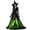 Green, variant on Women's Halloween Gothic Dress Tree house Thorn Pattern Lace Chiffon Long Sleeve Round Neck Maxi Dress Party Witch Cosplay Costume Evening Gown for Women