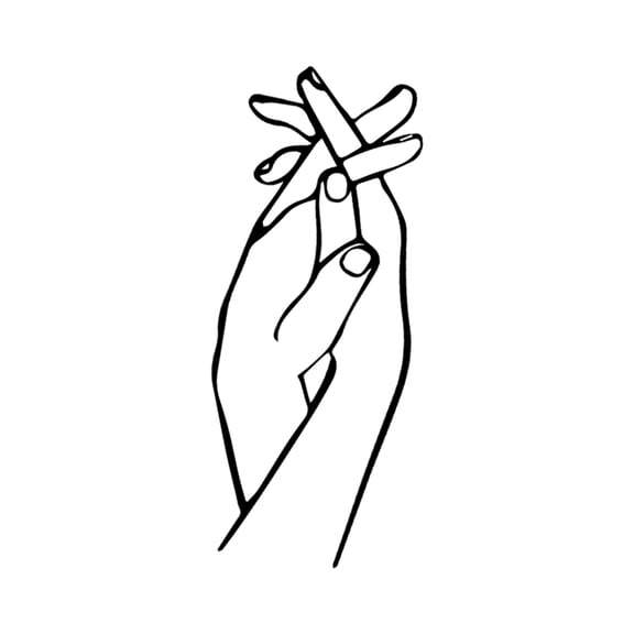 Creative Valentines Day Wall Sticker Adhesive Black Holding Hand Heart PVC Decal Home Decors Wall Art Murals Accessory