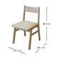 thumbnail image 2 of Ilios Innova | Paquete de 2 Sillas de Comedor Sira, Estructura de Madera de Caucho, Diseño Minimalista Mid-Century con Asiento de Tela Acolchado Beige, 2 of 9