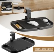 Adjustable Mouse Pad Stand with Storage, Clamp-On Design for Desk Organization