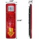 thumbnail image 2 of 2pcs 12V Truck Trailer Tail Light 19 LED Waterproof Brake Light Reverse Turn Signals Taillights License Lights for Camper Trailer Van Snowmobile, 2 of 5