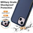 thumbnail image 5 of Xhy iPhone 14 Plus Case with Privacy Screen Protector Double Layer Rugged Anti-Drop Military Grade Full Body Protection Durable Detachable for iPhone 14 Plus 6.7 inch 2022 Phone - Dark Blue+Black, 5 of 6