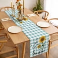 thumbnail image 3 of Sunflower Table Runner - 48 Inch Long, Kitchen Dining Table Runner Dresser Scarves, Teal Green Check You Are My Sunshine Bee Farmhouse Decor for Coffee Tables Wedding Party Banquet, 3 of 8