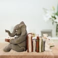 thumbnail image 1 of Estatua de elefante y conejo, sujetalibros, figuritas, adornos de resina, figuritas de animales, decoración para el hogar, 1 of 9
