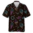 thumbnail image 3 of Las más nuevas camisetas holgadas y transpirables con estampado 3D de muñeco de nieve y helado para hombre y mujer, camisetas de manga corta para fiesta en la playa, 3 of 5