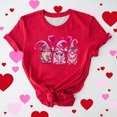 thumbnail image 2 of Valentine Shirts for Womens Buffalo Plaid Love Heart Tee Letter Short Sleeve Tops Plus Size T-Shirt, 2 of 5